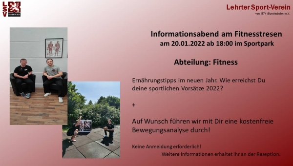Informationsabend - Abteilung Fitness